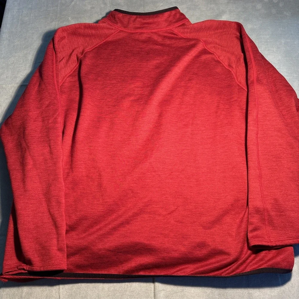 The North Face Borod 1/4 Zip Fleece Pullover Red Heather NF0A3SO7 Mens XXL